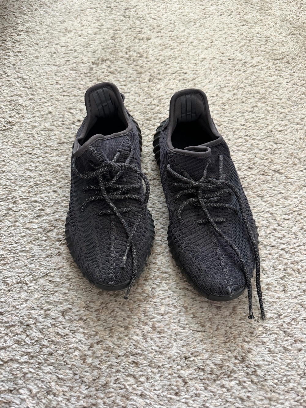 Women or Men's Black Yeezy Shoes - Casual Lace-Up Slip-On